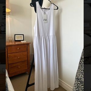 Zara White Cotton Dress